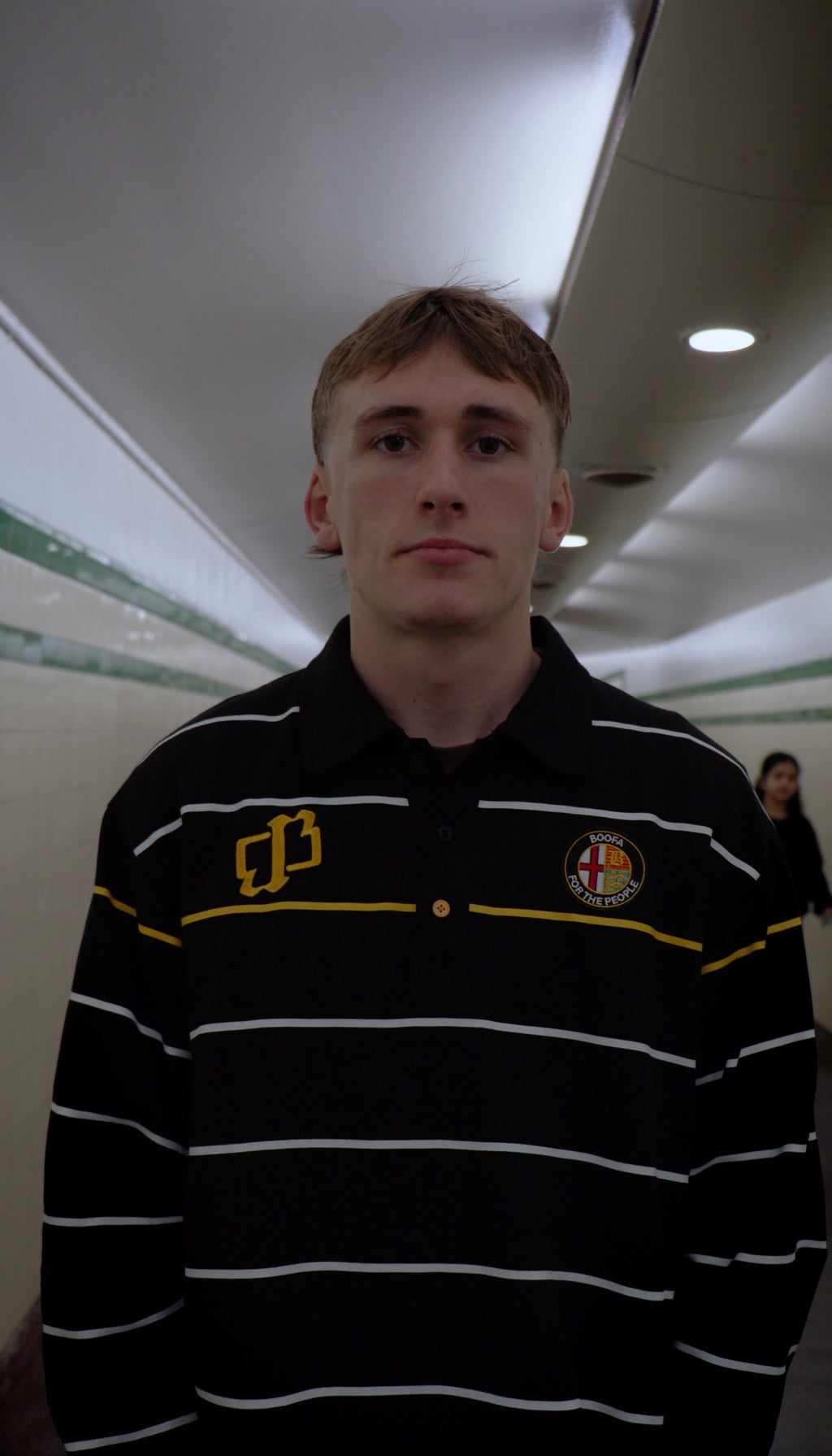 Black Long-Sleeve Polo