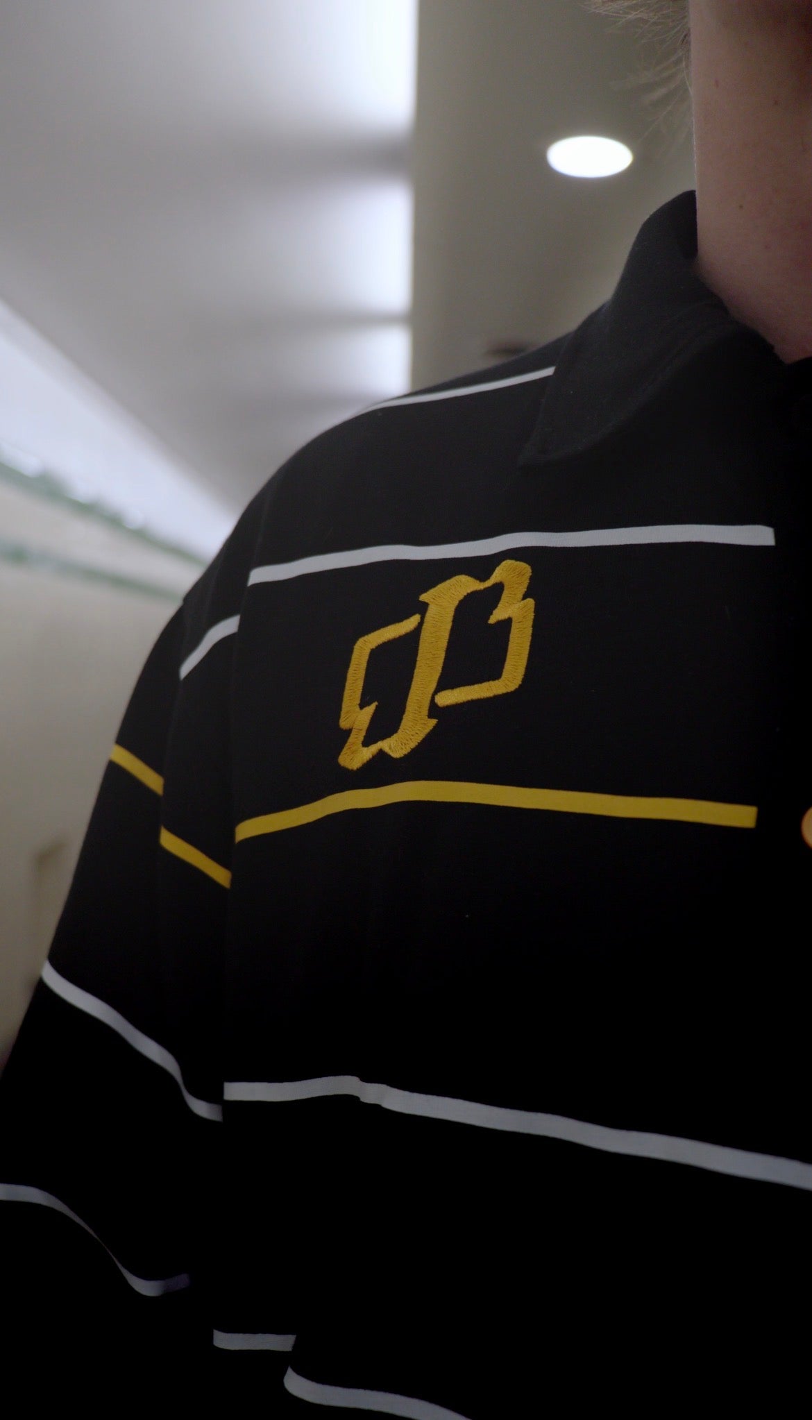 Black Long-Sleeve Polo