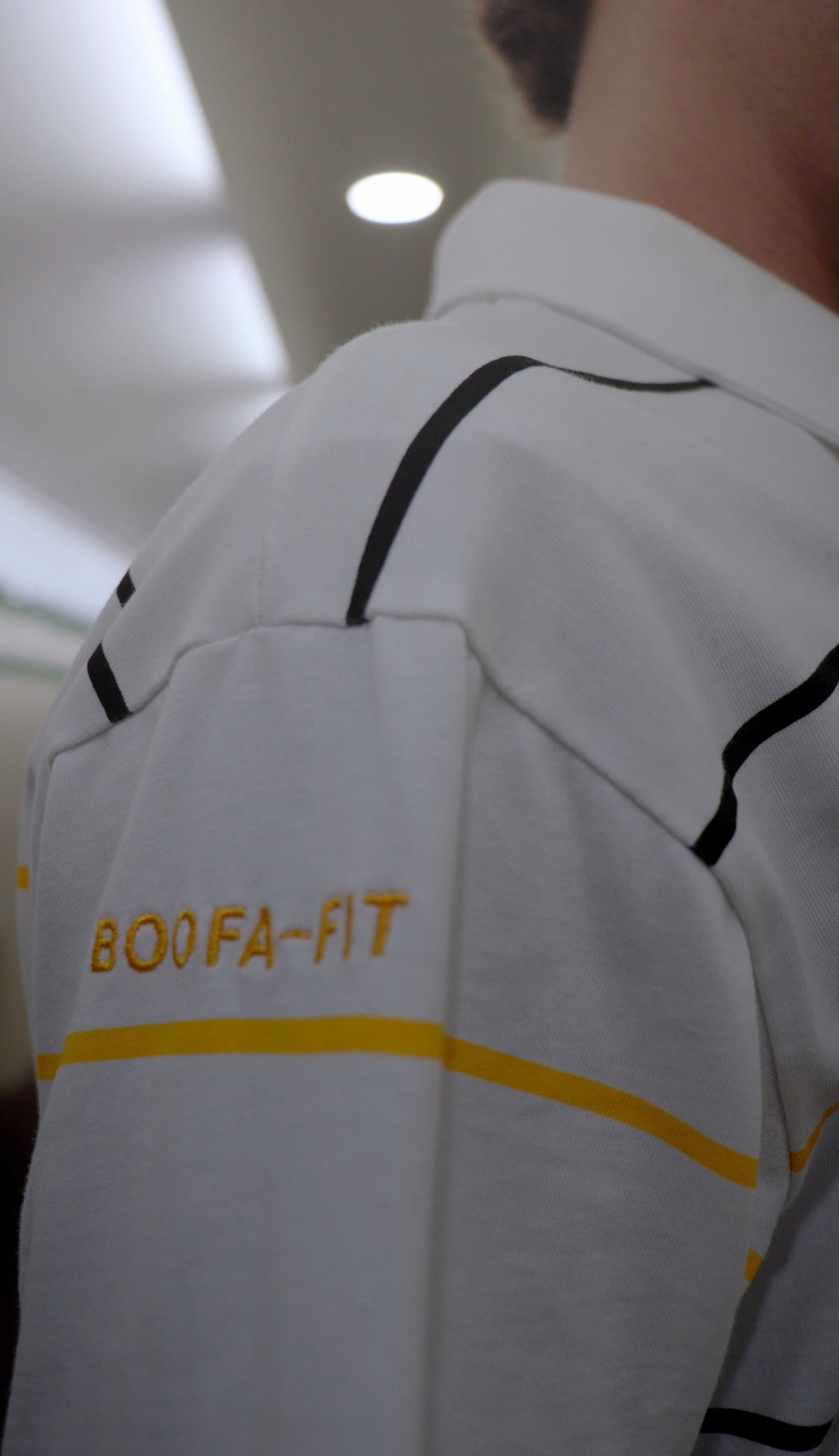 White Long-Sleeve Polo