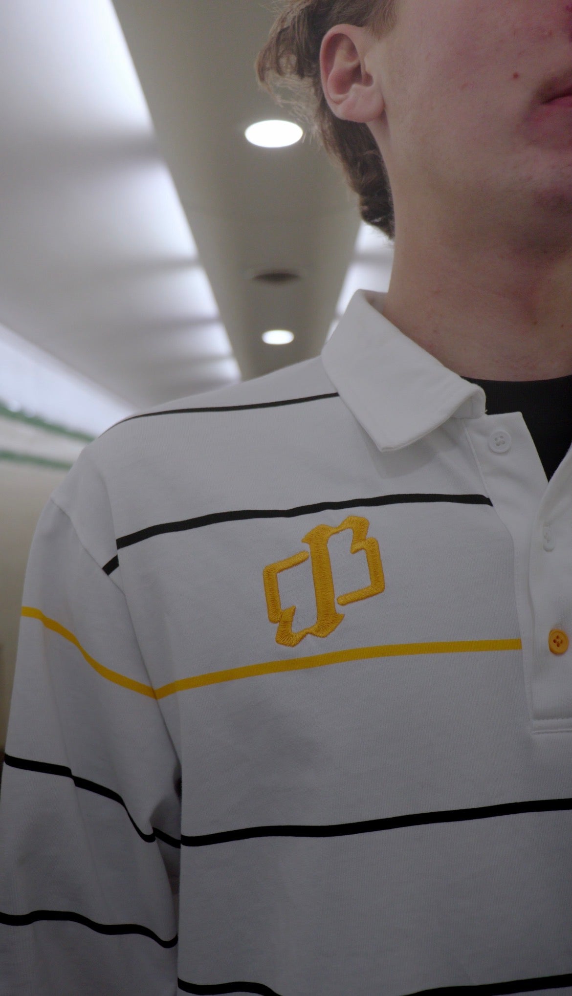 White Long-Sleeve Polo