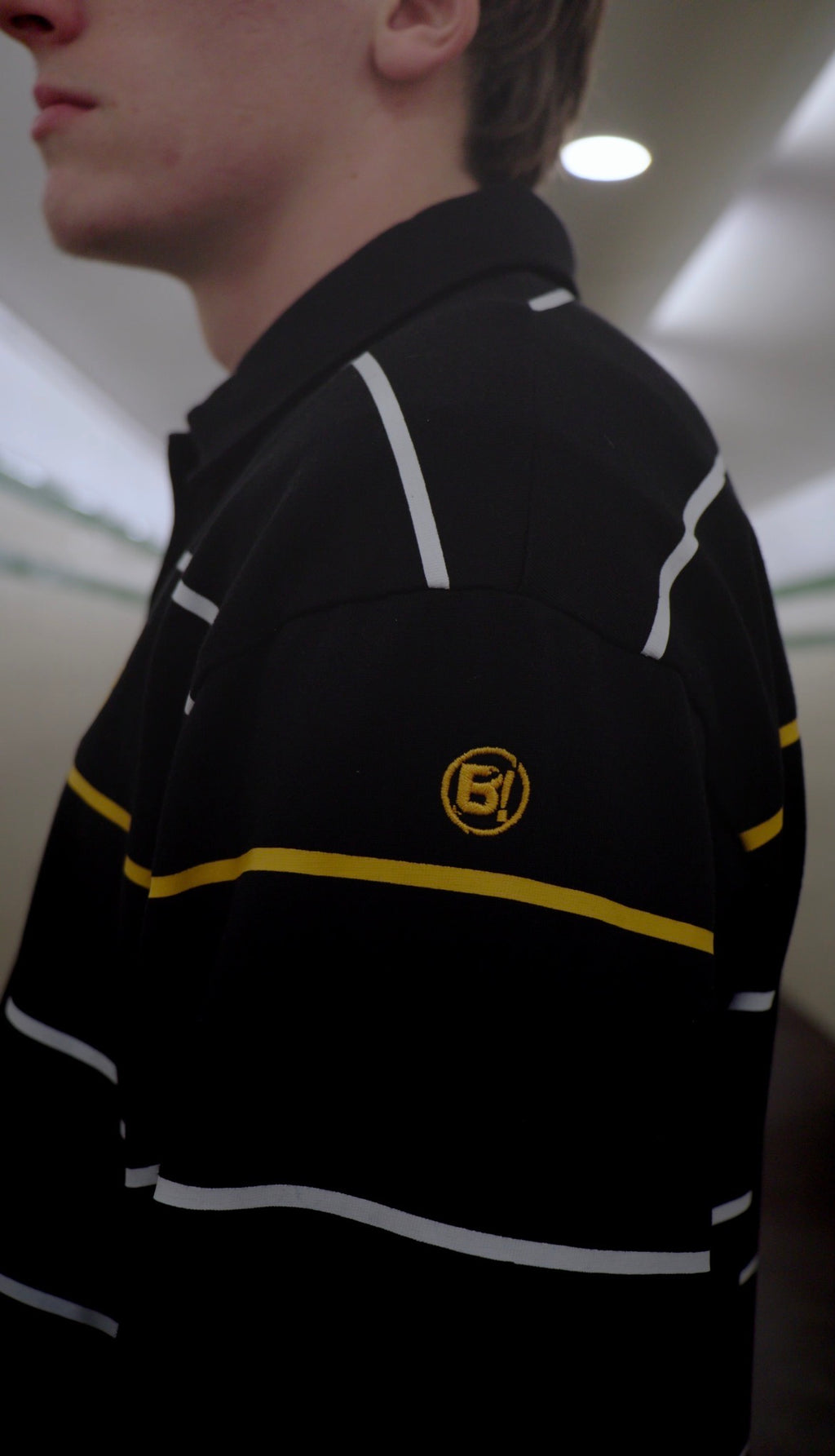 Black Long-Sleeve Polo