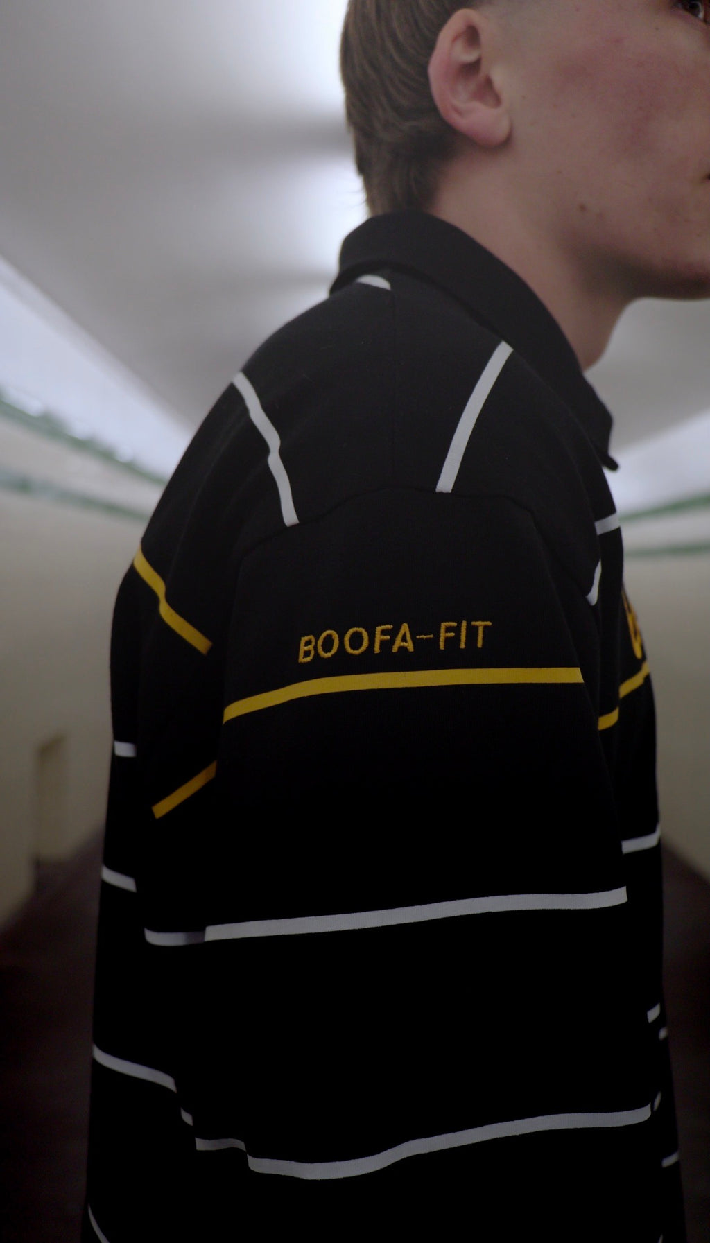 Black Long-Sleeve Polo