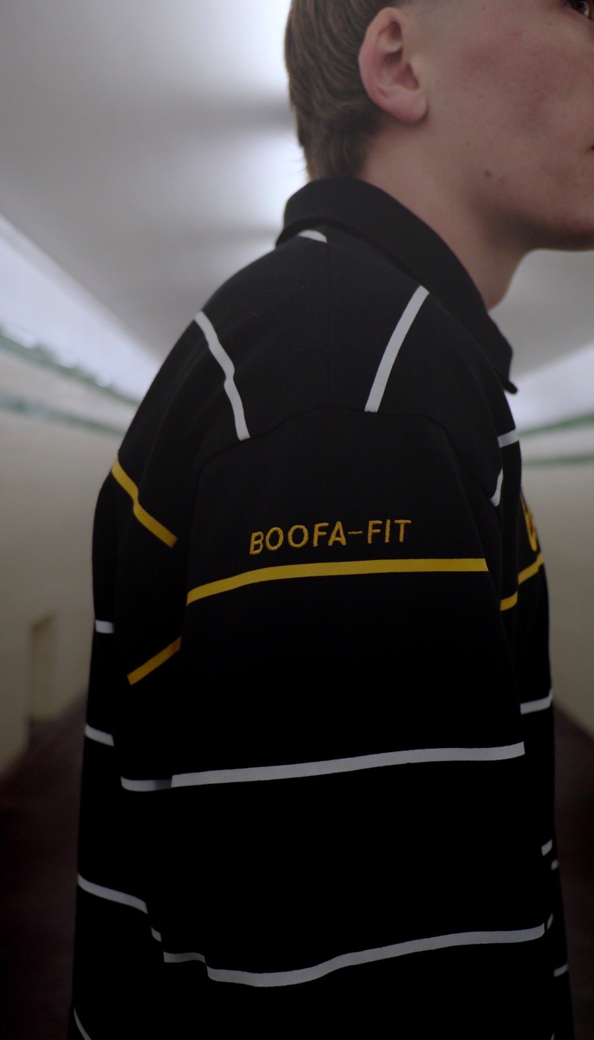 Black Long-Sleeve Polo