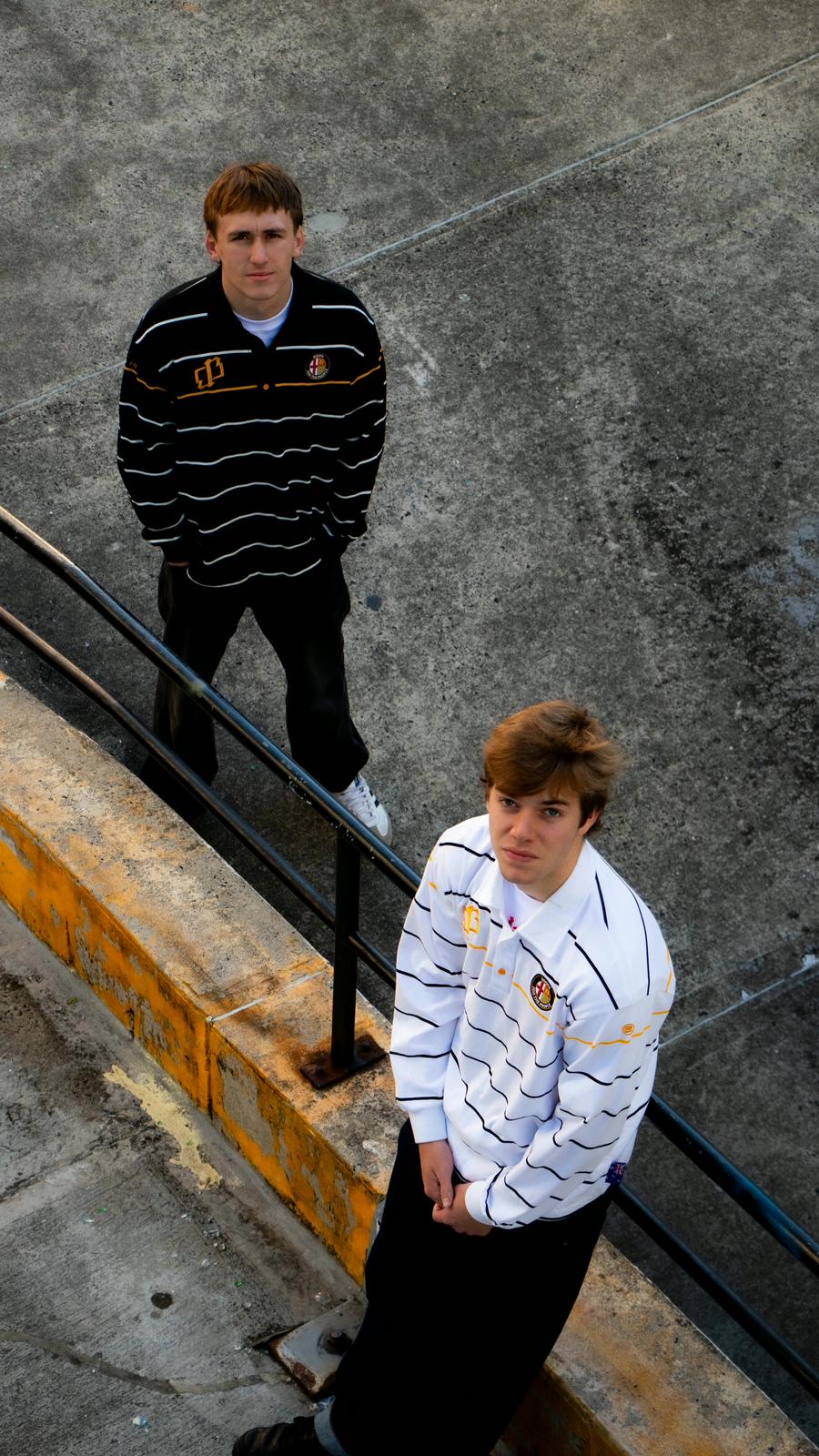 Black Long-Sleeve Polo